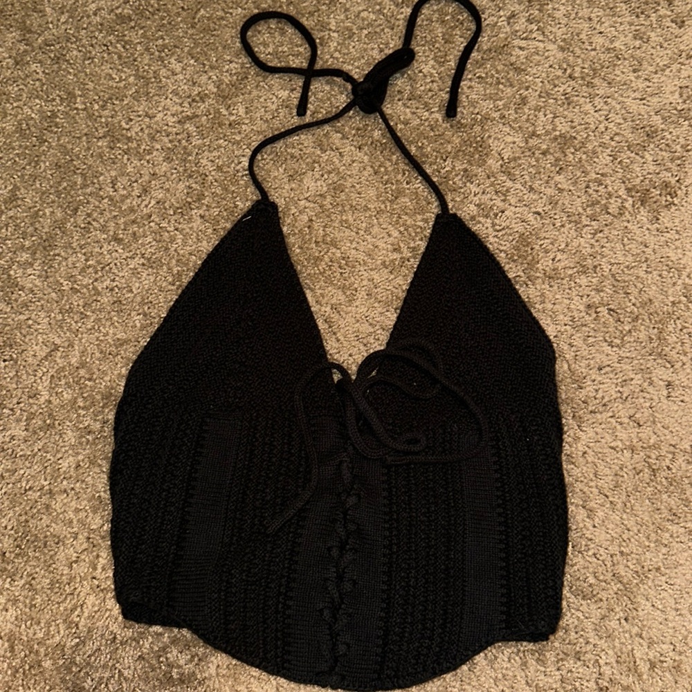 Crochet Corset Halter Top 🧡